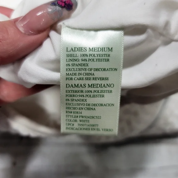 𝅺TANGERINE white fleece vest - Picture 4 of 5